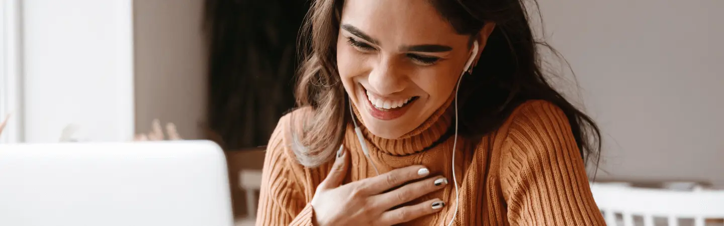 Woman engaged in a one-on-one online therapy session via video call, exemplifying ADHD therapy for adults